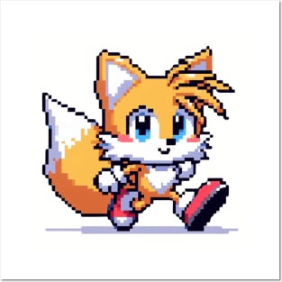 Pixel Tails Retro Ni Posters and Art